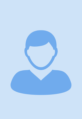 Das Bild zeigt eine stilisierte, schematische Darstellung einer Person in blauen Farbtönen ohne erkennbare Gesichtsmerkmale.