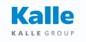 Das Bild zeigt das Firmenlogo der Kalle Group in blauer Schrift. Es vermittelt Professionalität und moderne Unternehmensidentität.