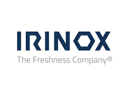Das Bild zeigt das Logo von Irinox, einem Unternehmen, das sich auf Frischetechnologien spezialisiert hat. Der Schriftzug ist modern und klar gestaltet.